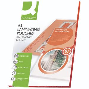 Q-Connect Laminating Pouch A3 Pk100