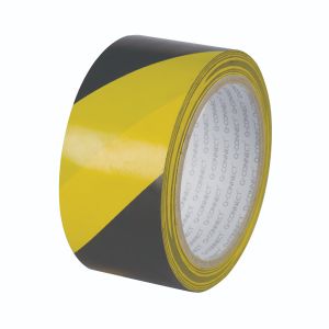 Q Conn Hazard Tape 48mm Ylw Blk Pk6