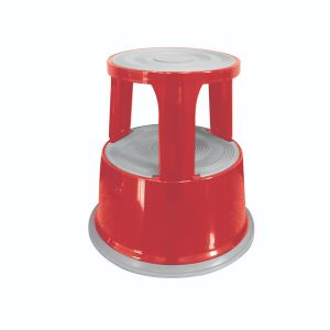 Q-Connect Red Metal Step Stool