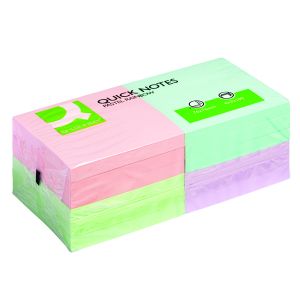 Q-Connect Pastel Quick Note Pad Pk12 Q-Connect Pastel Quick Note Pad Pk12