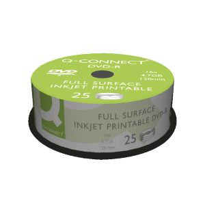 Q-Connect Ijet Pntl DVD-R Spind Pk25