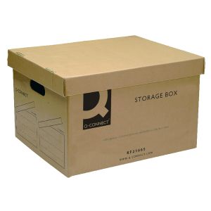 Q-Connect Brown Storage Box Pk10