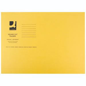 Q-Connect Sq Cut Folder Fs Yellow