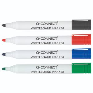 Q-Connect Drywipe Marker Ast Pk4