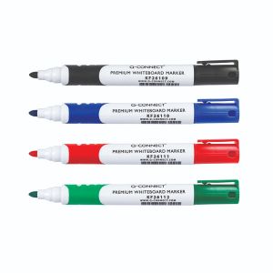 Q-Connect Prem Whiteboard Mark Pk4