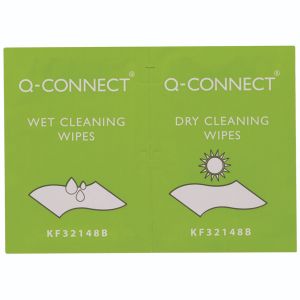 Q-Connect Wet and Dry Wipes Pk20