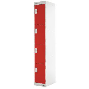 Four Compartment Locker 300 Red