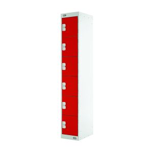 Six Compartment Locker 300 Red