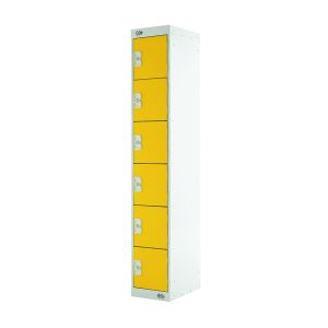 Six Compartment Locker 300 Yellow