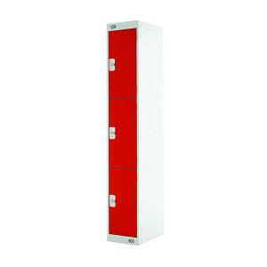 Three Compartment Locker 450 Red