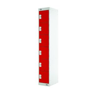 Six Compartment Locker 450 Red