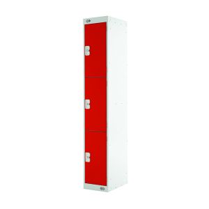 Three Comp Express Std Locker Red