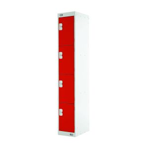 Four Comp Express Std Locker Red