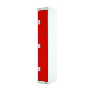 Three Comp Express Std Locker Red