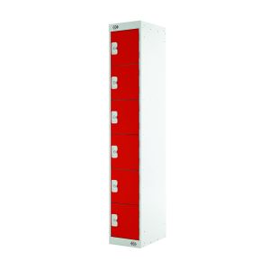 Six Comp Express Std Locker Red