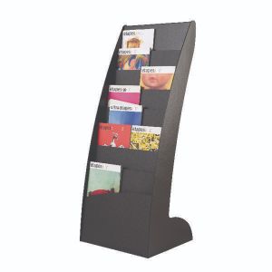 Mobile Literature Display Curved Blk