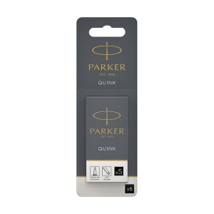 Parker Blk Quink PermInk Cartx5 Pk12