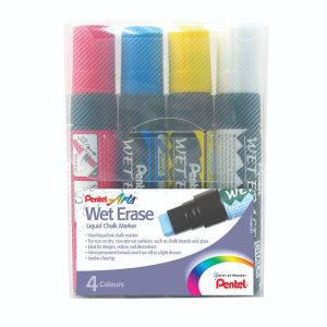 Pentel Jumbo Chalk Markers Pk4 Ast