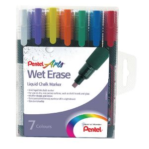 Pentel Chalk Markers Ast PkOf 7