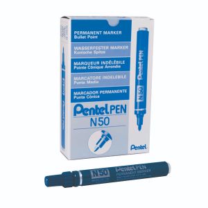 Pentel N50 Bullet Marker Blu Box 12
