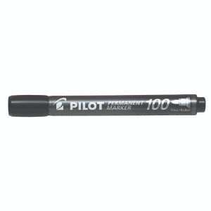 Pilot 100 Bullet Tip Marker Blk Pk20