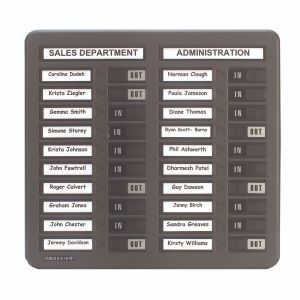 Indesign 20 Name In/Out Board Grey