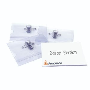 Combi Clip Name Badge 40x75mm Pk50