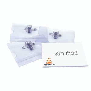 Combi Clip Name Badge 54x90mm Pk50