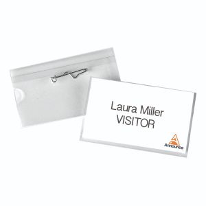 Announce Pin Name Badge 40x75 Pk100