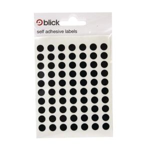 Blick Coloured Lbls 8mm Black Pk9800