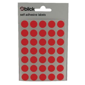 Blick Coloured Lbls 13mm Red Pk2800