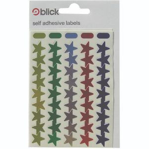 Blick Lbls Mtl Star 14mm Ast Pk1800