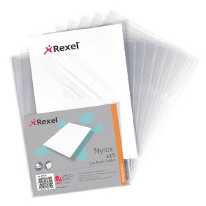 Rexel Nyrex Cut Back Fldr A4 Clr P25