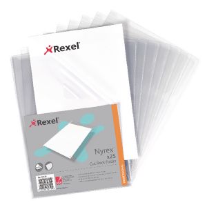 Rexel Nyrex Cut Back Fldr A4 Clr P25 Rexel Nyrex Cut Back Fldr A4 Clr P25