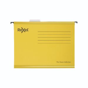 Rexel Yellow Foolscap Susp File Pk25