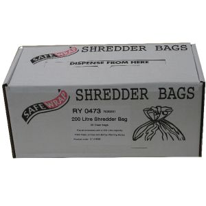 Safewrap Shredder Bag 200L Clr Pk50 Safewrap Shredder Bag 200L Clr Pk50