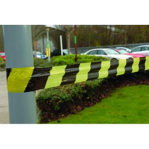 Barrier Tape Striped 72x500M BLCk/Yl