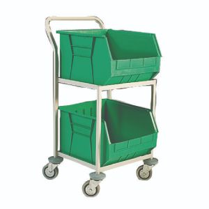 2 Bin Storage Trolley Green 321291