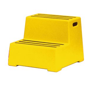 Yellow 2 Tread Plastic Safety Step