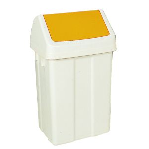 50L Swing Bin White/Yell 330353