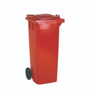 2 Wheel Refuse Container Red 140L