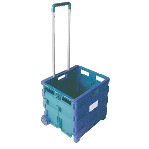 Fold Cont Trolley Blu/Grn