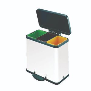 Trento Oko 3X9L Recycling Bin Wht