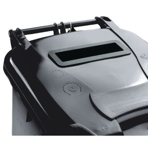 120L Locked Grey Wheelie Bin 377879