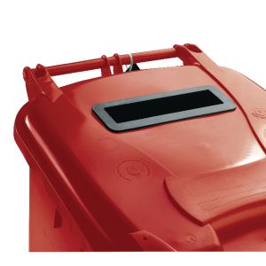 120L Locked Red Wheelie Bin 377902