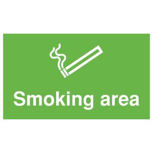 Signslab 300X500 Smoking Area Pvc