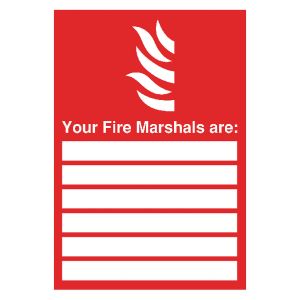 Signslab A4 Ur Fire Marshals Pvc