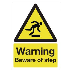 Signslab Beware Of Step Sign PVC A5