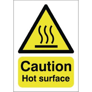 Signslab A5 Caution Hot Surface S/A