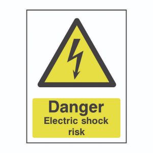Signslab Elec Shock Risk Sign PVC A5